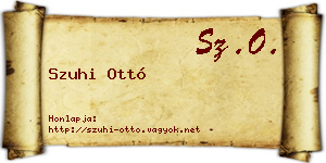 Szuhi Ottó névjegykártya